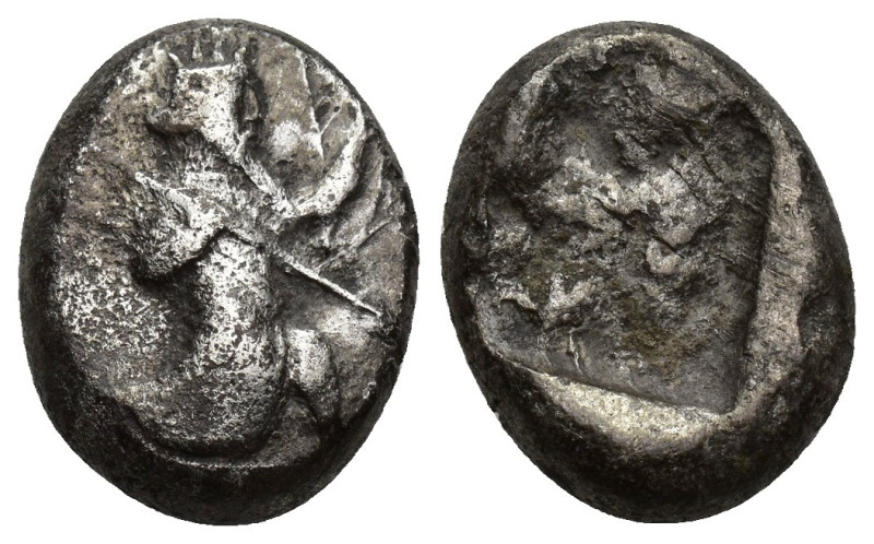 Kings of Persia (Achaemenids). AR Siglos (16mm, 5.5 g), c. 450-400 BC. Obv. The ...