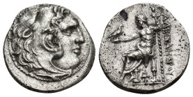 KINGS of MACEDON. Philip III Arrhidaios. 323-317 BC. AR Drachm ( Silver. 18mm, 4.1 g). In the name of Alexander III. Sardes mint. Struck under Menande...