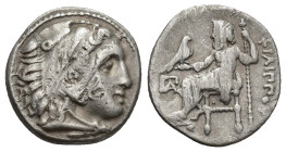 KINGS of MACEDON. Philip III Arrhidaios. 323-317 BC. AR Drachm (17.2mm, 4.2 g) Kolophon mint. Struck under Menander or Kleitos, circa 322-319 BC. Head...