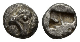 Ionia, Phokaia AR Obol. Ionia, Phokaia AR Obol. (7.5mm, 0.8 g) late 6th C. BC. Head of griffin l. / Incuse punch.