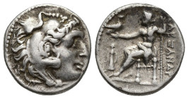 KINGS of MACEDON. Alexander III 'the Great'. 336-323 BC. AR Drachm (18mm, 4.3 g). Lampsakos mint. Struck under Kalas or Demarchos, circa 328/5-323 BC....
