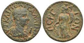 PAMPHYLIA. Perge. Gallienus (253-268). 10 Assaria. (29mm, 13.4 g) Obv: AVT KAI ΠO ΛI ΓAΛΛIHNO CЄB. Laureate and draped bust right; I (mark of value) t...