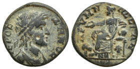 Phrygia, Prymnessus, c. 3rd century AD. Æ (20mm, 4.2 g). Laureate bust of Demos r. R/ Cybele seated l., holding patera; lion to l.