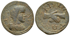 Phrygia, Kibyra Æ (25mm, 7.8 g) Pseudo-autonomous issue, circa third century AD. BOYΛH, diademed and draped bust of Boule right / KIBYPAIΩN, clasped h...