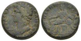 PHRYGIA, Prymnessus. Pseudo-autonomous issue. Mid - late 2nd century AD. Æ (21mm, 12.3 g). Youthful, draped bust of Senate left / Cybele seated left, ...