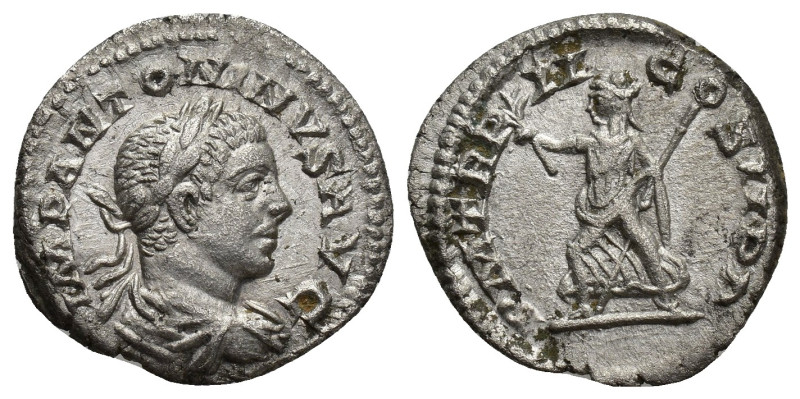 Elagabalus AR Denarius, Pax reverse Elagabalus (218-222 AD). AR Denarius (18mm, ...