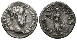 Pescennius Niger AR Denarius. (18mm, 2.9 g) Antioch, AD 193-194. IMP CAES C PESC NIGER IVST AVG, laureate head right / BONI EVENTVS, Fides standing fa...