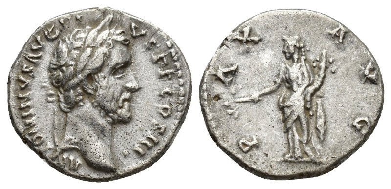Antoninus Pius AD 138-161. Rome Denarius AR (15mm, 2.9 g). ANTONINVS AVG PIVS P ...