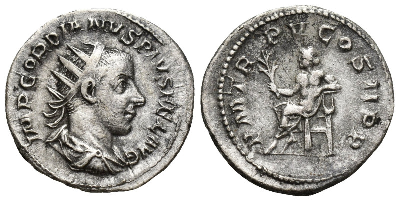 Gordian III AR Antoninianus. (23mm, 4.4 g) Rome, AD 241-243. IMP GORDIANVS PIVS ...