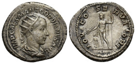 Gordian III AR Antoninianus. (21mm, 5.1 g) Rome, AD 238-239. IMP CAES M ANT GORDIANVS AVG, radiate, draped and cuirassed bust right / IOVI CONSERVATOR...