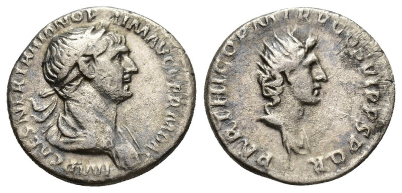 TRAJAN (A.D. 98-117) Denarius, Ag,(16mm, 2.8 g) A.D. 114-117, Rome mint Rome min...