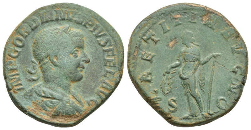 Gordian III. AD 238-244. Æ Sestertius. (30mm, 18.2 g) IMP GORDIANVS PIVS FEL AVG...