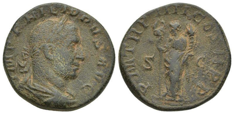 Philip I Arab AD 244-249. Struck AD 246. Rome Sestertius Æ (27mm, 15.2 g). IMP M...