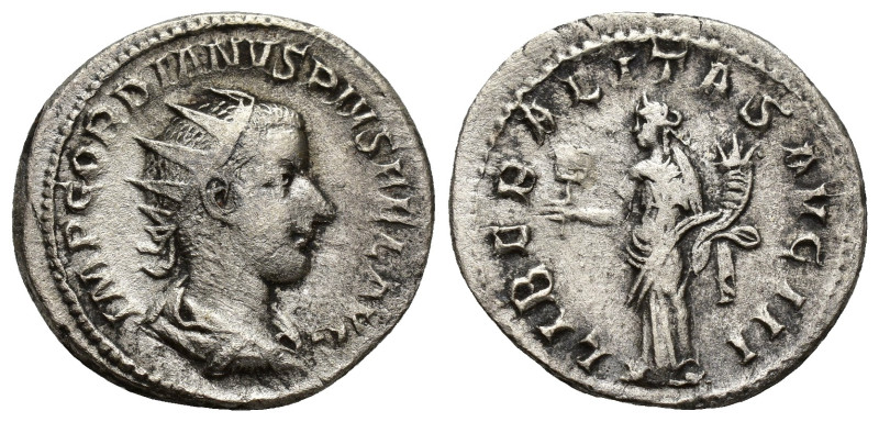 Gordian III AR Antoninianus. (21mm, 4.4 g) Rome, AD 239-240. IMP GORDIANVS PIVS ...