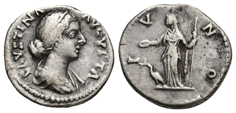 FAUSTINA JUNIOR. Augusta, 147-176 AD. AR Denarius (18mm, 3.4 g). Struck 161-164 ...