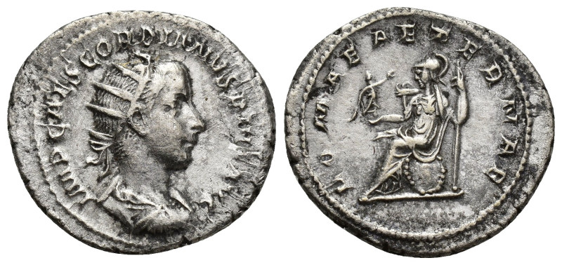 Gordian III AR Antoninianus. (21mm, 4.2 g) Rome, AD 240. IMP CAES GORDIANVS PIVS...