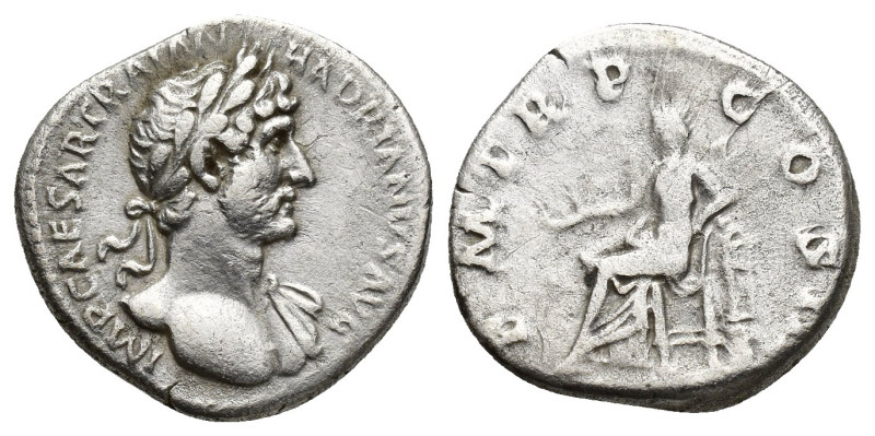 Hadrian AR Denarius. (17mm, 3.4 g) Rome, AD 119-120. IMP CAESAR TRAIAN HADRIANVS...