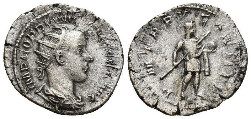 Gordian III AR Antoninianus. (22mm, 3.9 g) Rome, AD 241-243. IMP GORDIANVS PIVS ...