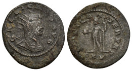 Gallienus, 253 - 268 AD Billon Antoninianus, Antioch Mint, (22mm, 3.4 g) Obverse: GALLIENVS AVG, Radiate, draped and cuirassed bust of Gallienus right...