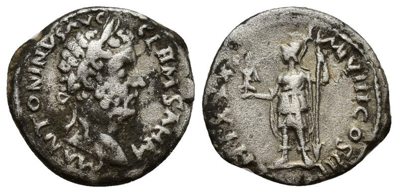 Marcus Aurelius AR Denarius. (17.3mm, 3.6 g) Rome, AD 175-176. M ANTONINVS AVG G...