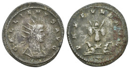 Gallienus, 253-268. Antoninianus (Billon, 21mm, 3.5 g), Antiochia, 264-265. GALLIENVS AVG Radiate, draped and cuirassed bust of Gallienus to right, se...