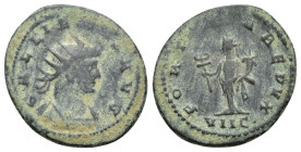 Gallienus AD 253-268. Asia Antoninianus Æ silvered (22mm, 3.5 g). GALLIENVS AVG, radiate cuirassed bust right / FORTVNA REDVX, Fortuna standing left, ...