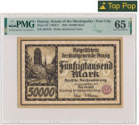 Danzig, 50.000 Mark 1923 - PMG 65 EPQ MAX