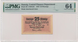 Danzig, 25 Pfennige 1923 - October - PMG 64