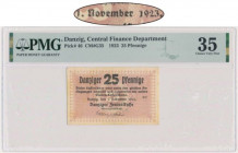 Danzig, 25 Pfennige 1923 - November - PMG 35 - RARE