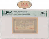 1 marka 1919 - IAA - PMG 64 - pierwsza seria
