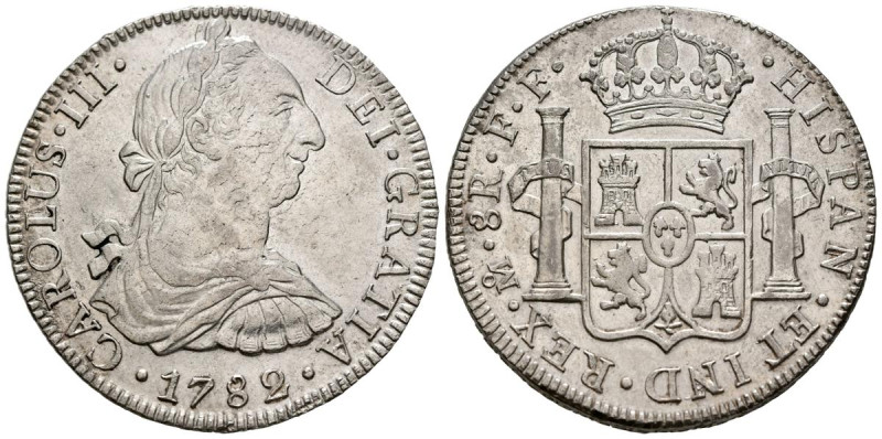 CARLOS III (1759-1788). 8 Reales (Ar. 26,97g/39mm). 1782. México FF. (Cal-2019-1...