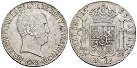 FERNANDO VII (1808-1833). 20 Reales. (Ar. 27,02g/37mm). 1823. Barcelona SP. (Cal-2019-1146). EBC. Precioso ejemplar, escaso y más así.