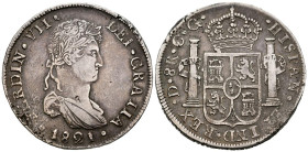FERNANDO VII (18080-1833). 8 Reales. (Ar. 26,89g/39mm). 1821. Durango CG. (Cal-2019-1199). MBC. Buen ejemplar para esta ceca.