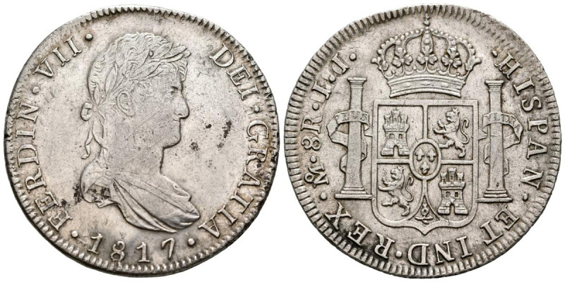 FERNANDO VII (1808-1833). 8 Reales. (Ar. 26,93g/40mm). 1817. México JJ. (Cal-201...