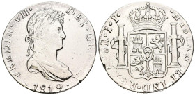 FERNANDO VII (1808-1833). 8 Reales. (Ar. 23,91g/37mm). 1819. México JJ. (Cal-2019-1334). MBC-. Oxidaciones limpiadas y abrillantada.