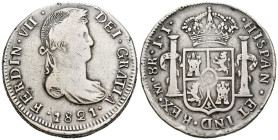 FERNANDO VII (1808-1833). 8 Reales. (Ar. 26,34g/40mm). 1821. México JJ. (Cal-2019-1337). BC.