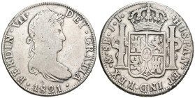 FERNANDO VII (1808-1833). 8 Reales. (Ar. 26,75g/40mm). 1821. México JJ. (Cal-2019-1337). BC+.