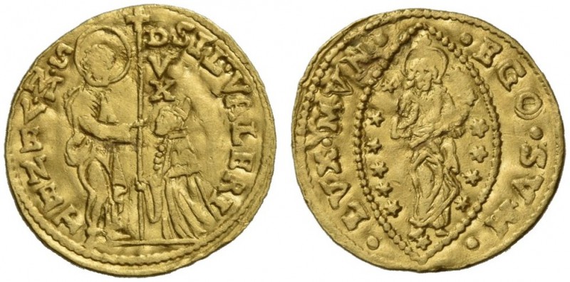 Silvestro Valier doge CIX, 1694-1700. Mezzo zecchino, AV 1,68 g. SIL VALERI – S ...