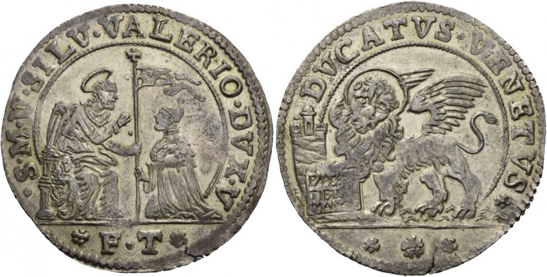 Silvestro Valier doge CIX, 1694-1700. Ducato, AR 22,70 g. S M V SILVE VALERIO DV...