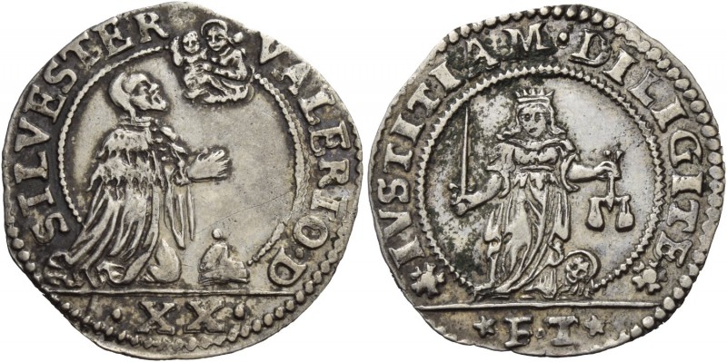 Silvestro Valier doge CIX, 1694-1700. Liretta, AR 3,48 g. SILVESTER – VALERIO D ...