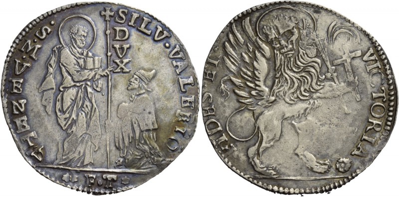 Silvestro Valier doge CIX, 1694-1700. Leone per il Levante, AR 26,75 g. SILV VAL...