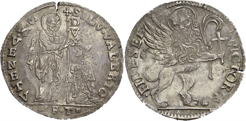 Silvestro Valier doge CIX, 1694-1700. Leone per il Levante, AR 26,85 g. SILV VAL...