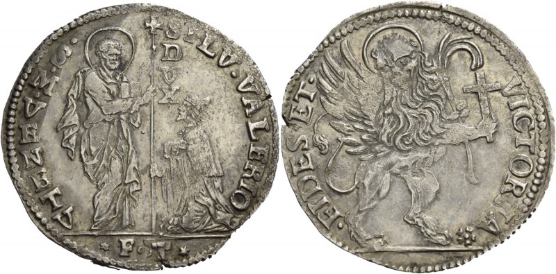 Silvestro Valier doge CIX, 1694-1700. Leone per il Levante, AR 26,60 g. SILV VAL...
