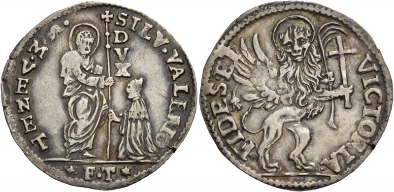 Silvestro Valier doge CIX, 1694-1700. Quarto di leone per il Levante, AR 6,08 g....