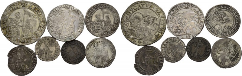 Silvestro Valier doge CIX, 1694-1700. Lotto di sette monete. Ducato. CNI 73. Pao...
