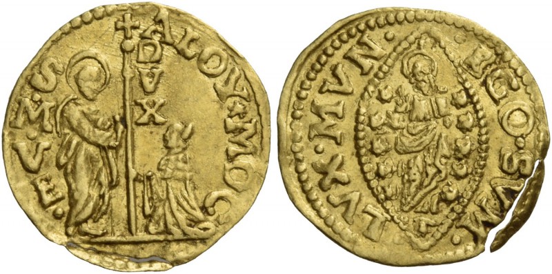 Alvise II Mocenigo doge CX, 1700-1709. Quarto di zecchino, AV 0,87 g. ALOY MOC –...