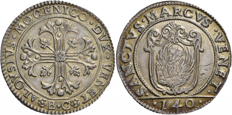 Alvise II Mocenigo doge CX, 1700-1709. Scudo della croce, AR 31,35 g. ALOYSIVS M...