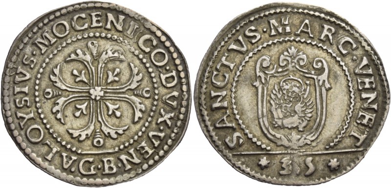 Alvise II Mocenigo doge CX, 1700-1709. Quarto di scudo della croce, AR 7,57 g. A...