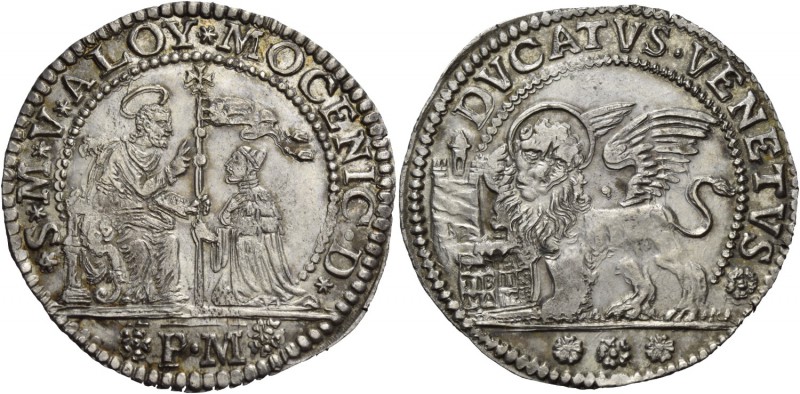 Alvise II Mocenigo doge CX, 1700-1709. Ducato, AR 22,65 g. S M V ALOY MOCENIC D ...