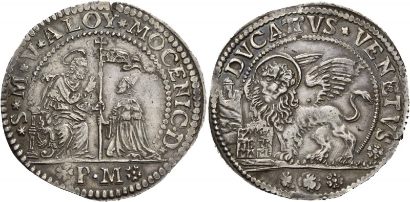 Alvise II Mocenigo doge CX, 1700-1709. Ducato, AR 22,60 g. S M V ALOY MOCENIC D ...